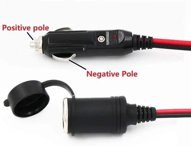 Alt view image 4 of 7 - 12FT Car Cigarette Lighter Socket Extension Cable with Male Plug