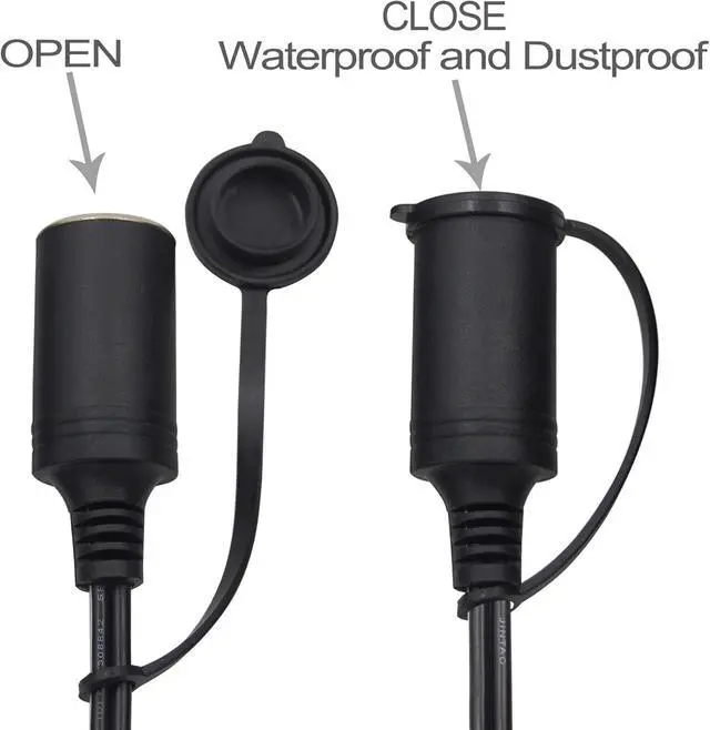 Alt view image 3 of 7 - 14AWG Premium Pure Copper 12V 24V Car Cigarette Lighter Socket Extension Cord
