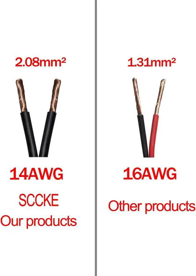Alt view image 4 of 7 - 14AWG Premium Pure Copper 12V 24V Car Cigarette Lighter Socket Extension Cord