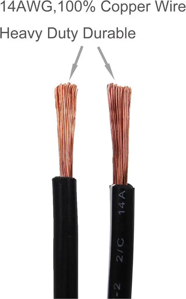 Alt view image 5 of 7 - 14AWG Premium Pure Copper 12V 24V Car Cigarette Lighter Socket Extension Cord