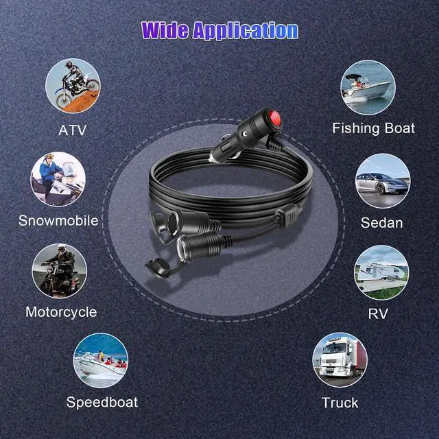Alt view image 7 of 7 - 12v/24v Extension Lead for Car