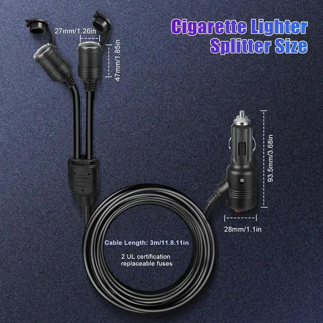 Alt view image 2 of 7 - 12v/24v Extension Lead for Car