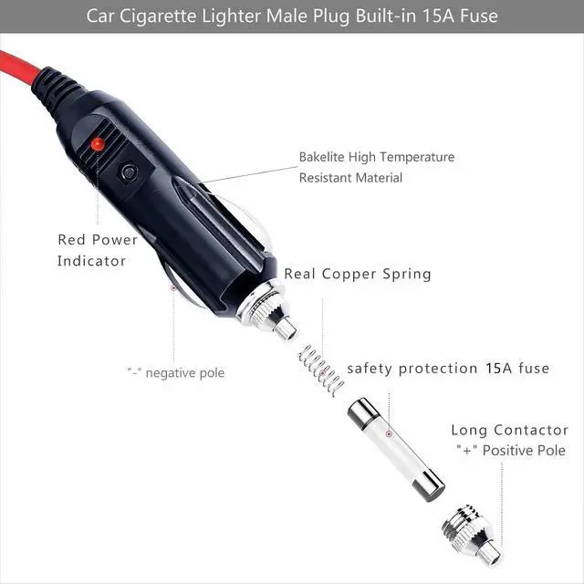Alt view image 6 of 7 - 12Volt 3FT Automotive Sturdy Alligator Clamp Booster Jumper Battery Charge Cable