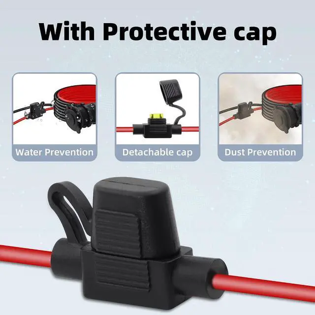 Alt view image 6 of 7 - 12V/24V Cigarette Lighter Socket Extension Cable