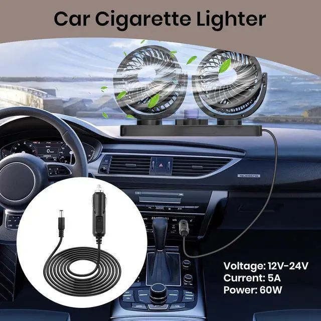 Alt view image 6 of 7 - 12V 5A Car Cigarette Lighter Power Supply DC 5.5x2.1mm Jack Cigarette Lighter