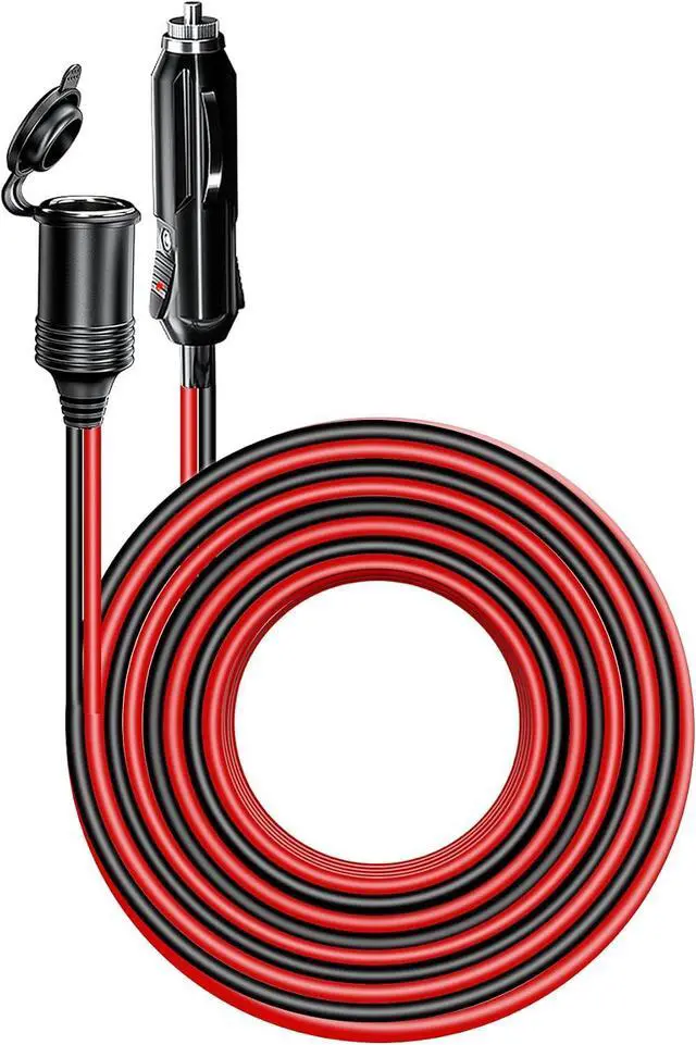 Main image of 20FT 12V-24V Car Cigarette Lighter Extension Cord Heavy Duty