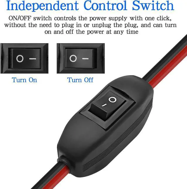 Alt view image 3 of 7 - Cigarette Lighter Extension Cord 14AWG 12V-24V Car Cigarette Lighter