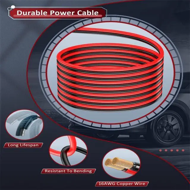 Alt view image 5 of 7 - 10FT/3M Car Cigarette Lighter Extension Cord