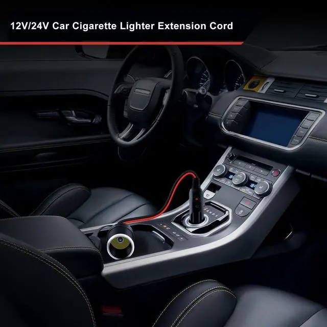 Alt view image 5 of 6 - Car Cigarette Lighter Extension Cable 12V 24V Cigarette Lighter Extension
