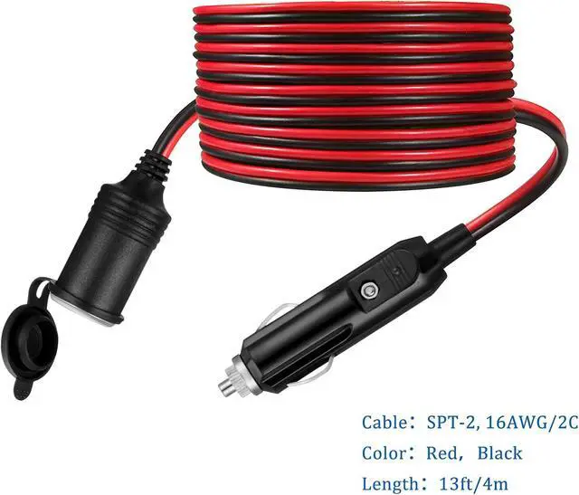 Alt view image 2 of 7 - 2Pcs 24FT/8M Car Lighter Extension Cigarette Lighter Extension Cord