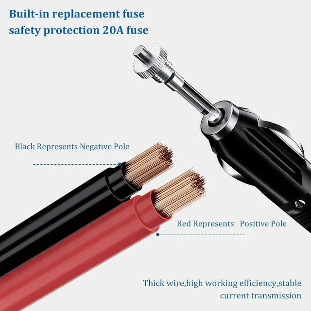 Alt view image 4 of 7 - 2Pcs 24FT/8M Car Lighter Extension Cigarette Lighter Extension Cord