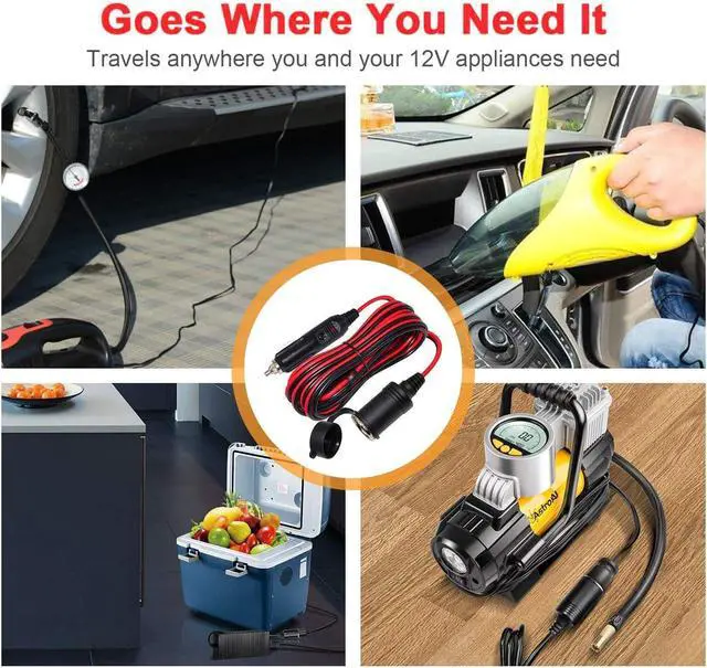 Alt view image 7 of 7 - Car Lighter Extension Cord Cigarette Charger Extension Lead Car