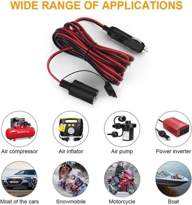 Alt view image 7 of 7 - Car Cigarette Lighter Extension Cord