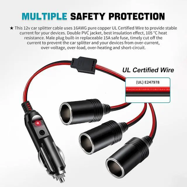 Alt view image 3 of 6 - Car Cigarette Lighter Socket