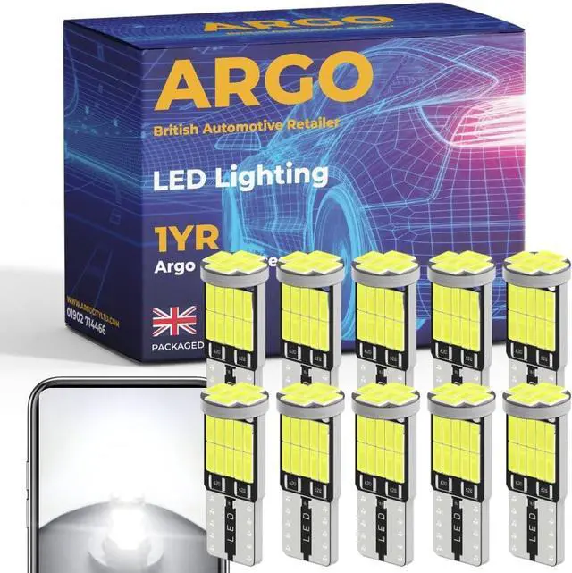Main image of 10 Pack 501 Led Bulbs 26 Smd Xenon White Car Led Interior Lights