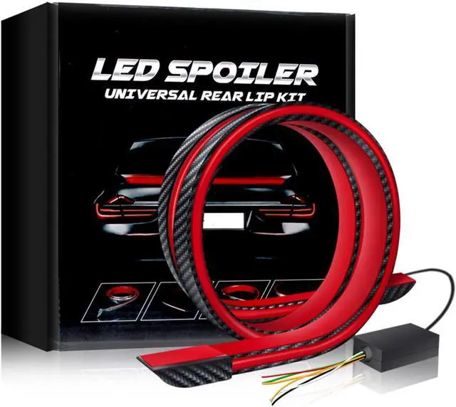 Alt view image 2 of 7 - Light up Car Spoiler Universal Exterior Rear Roof Spoiler Tail Wing