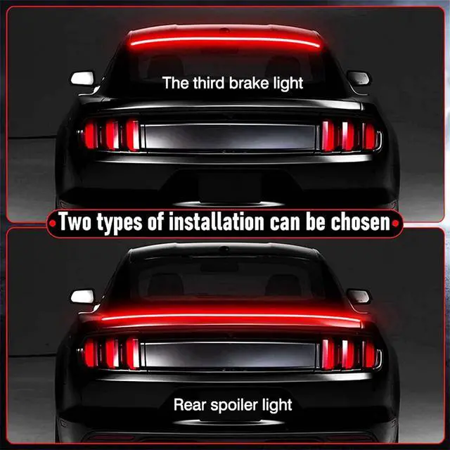 Alt view image 6 of 7 - Light up Car Spoiler Universal Exterior Rear Roof Spoiler Tail Wing