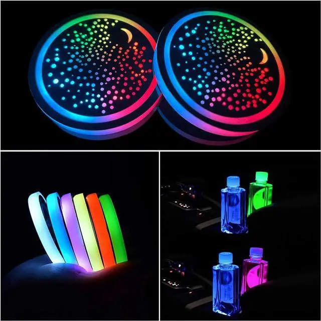 Main image of 2 Pcs LED Car Cup Holder Lights