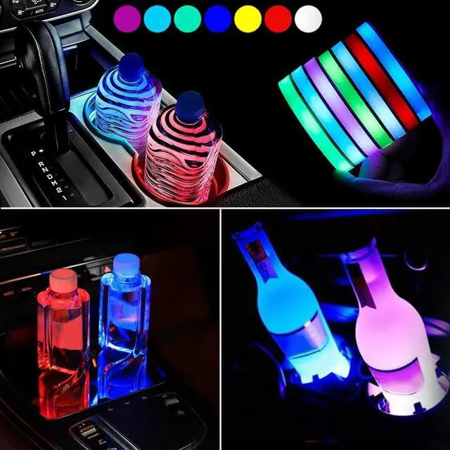 Alt view image 6 of 7 - 2 Pcs LED Car Cup Holder Lights