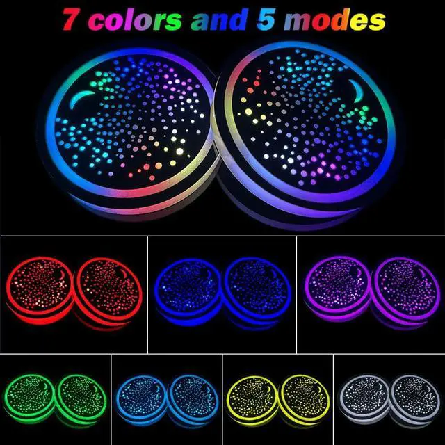 Alt view image 5 of 7 - 2 Pcs LED Car Cup Holder Lights