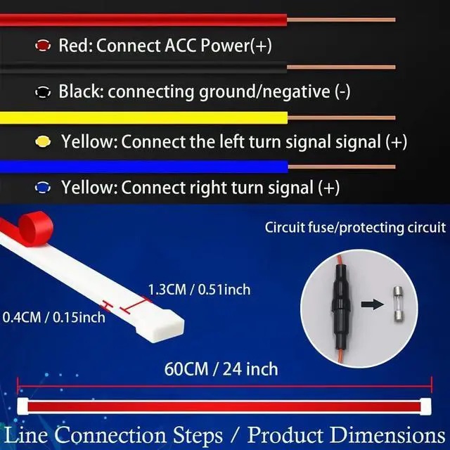 Alt view image 3 of 7 - Car Headlights LED Strip Turn Signal