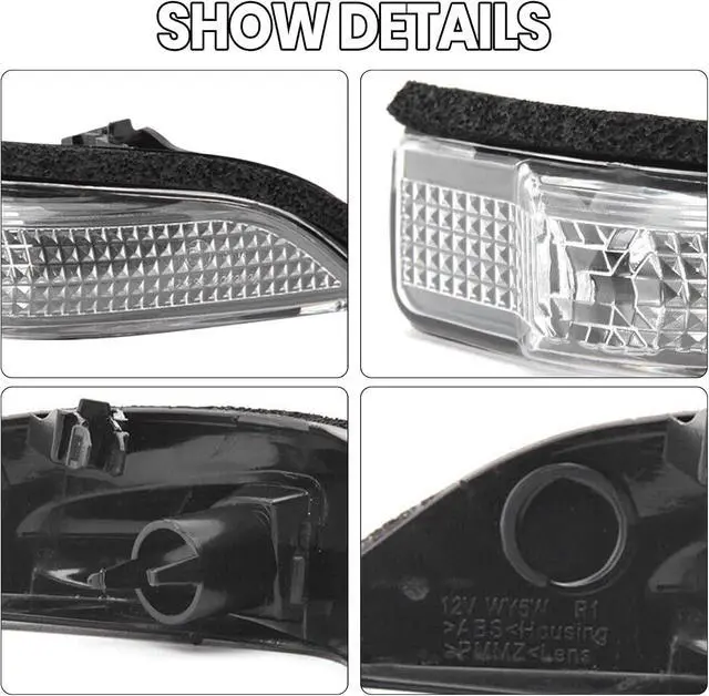 Alt view image 2 of 7 - Side Wing Mirror Indicator Light Cover