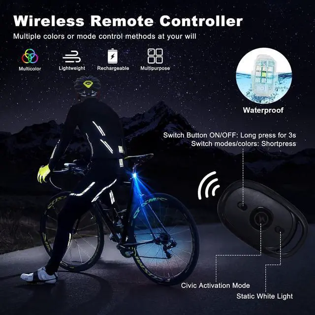 Alt view image 4 of 7 - 7 Colors Wireless LED Strobe Lights with Remote