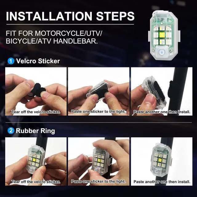 Alt view image 5 of 7 - 7 Colors Wireless LED Strobe Lights with Remote
