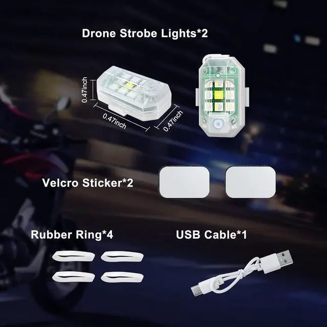 Alt view image 6 of 7 - 7 Colors Wireless LED Strobe Lights with Remote