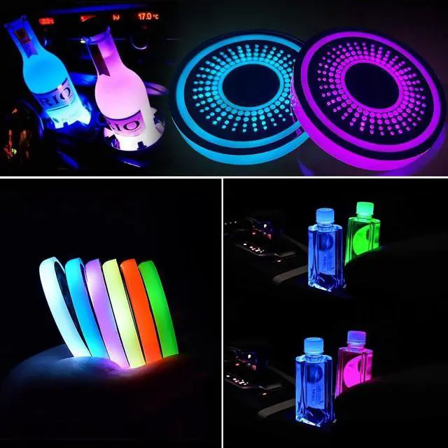 Alt view image 6 of 7 - LED Car Cup Holder Lights