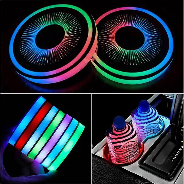 Alt view image 7 of 7 - LED Car Cup Holder Lights