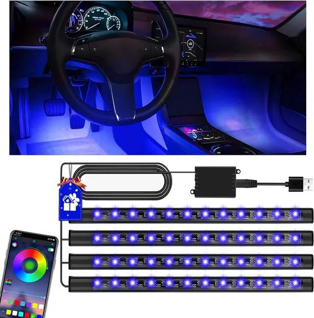 Main image of LED Interior Car Lights USB Atmosphere Strip APP Control