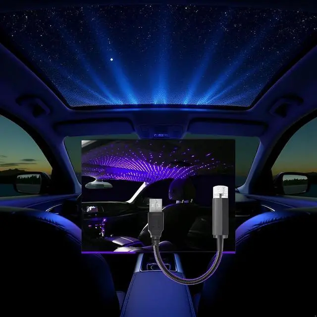 Alt view image 7 of 7 - Blue USB Star Projector Night Light