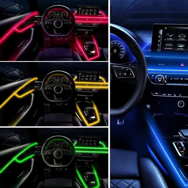 Alt view image 5 of 7 - Car LED Interior Strip Lights RGB Multicolor Ambient Lighting Kits