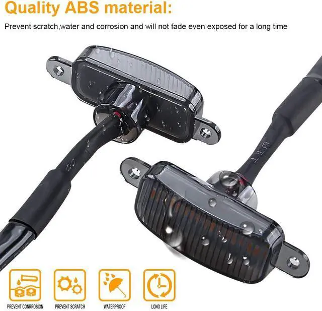Alt view image 5 of 7 - 12W 4-LED Amber Front Grille Lights