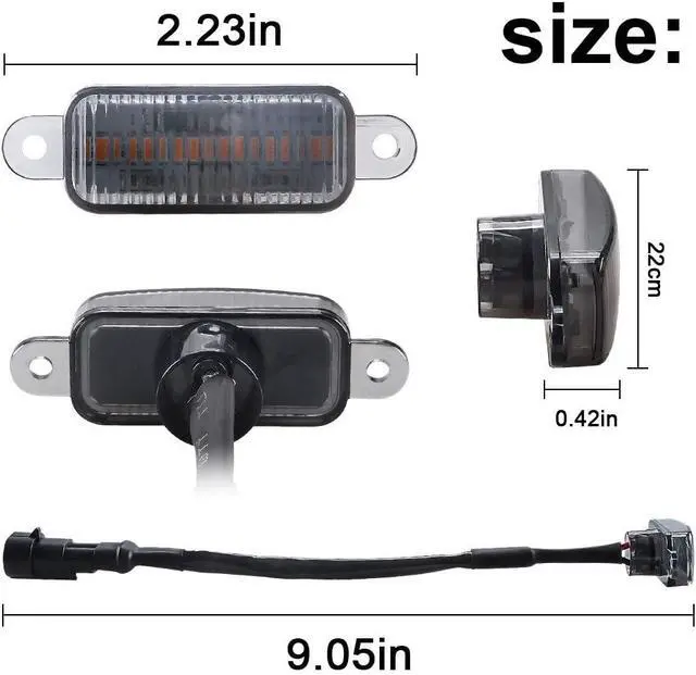 Alt view image 2 of 7 - 12W 4-LED Amber Front Grille Lights