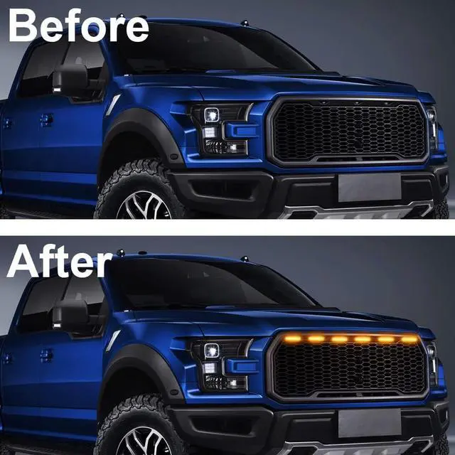 Alt view image 6 of 7 - 12W 4-LED Amber Front Grille Lights