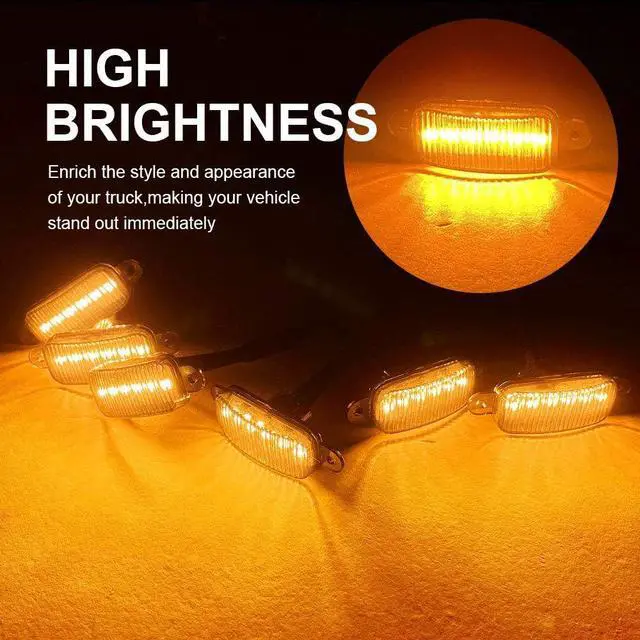 Alt view image 7 of 7 - 12W 4-LED Amber Front Grille Lights