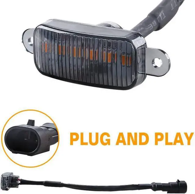 Alt view image 3 of 7 - 12W 4-LED Amber Front Grille Lights