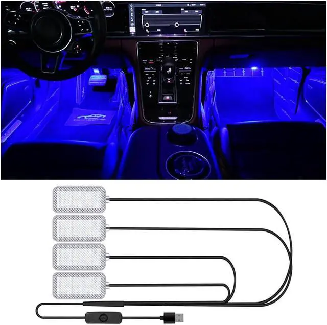 Main image of Car 4 In1 Waterproof LED Strip Atmosphere Lights with USB Port