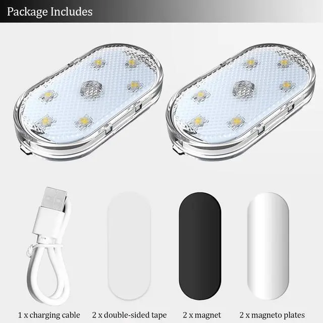 Alt view image 5 of 7 - 4 PCS Car Led Lights Interior with Remote Control