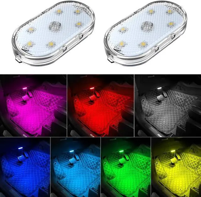 Alt view image 7 of 7 - 4 PCS Car Led Lights Interior with Remote Control