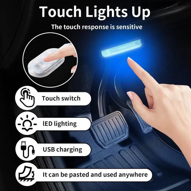 Alt view image 3 of 7 - 5 Pack Wireless Car Interior Lights