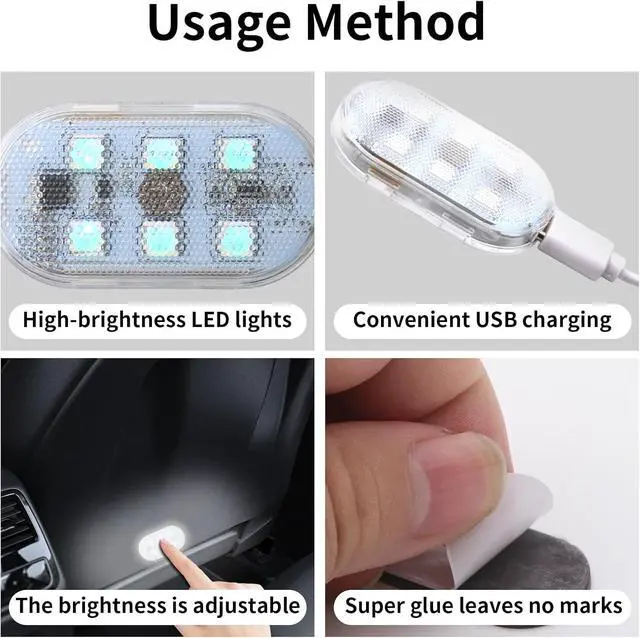 Alt view image 7 of 7 - 5 Pack Wireless Car Interior Lights