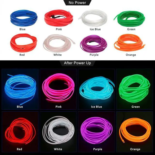 Alt view image 2 of 7 - EL Wire Car LED Interior Strip Light