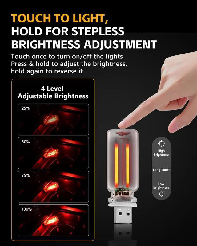 Alt view image 4 of 7 - 2 PCS Retro Car Night Lamps