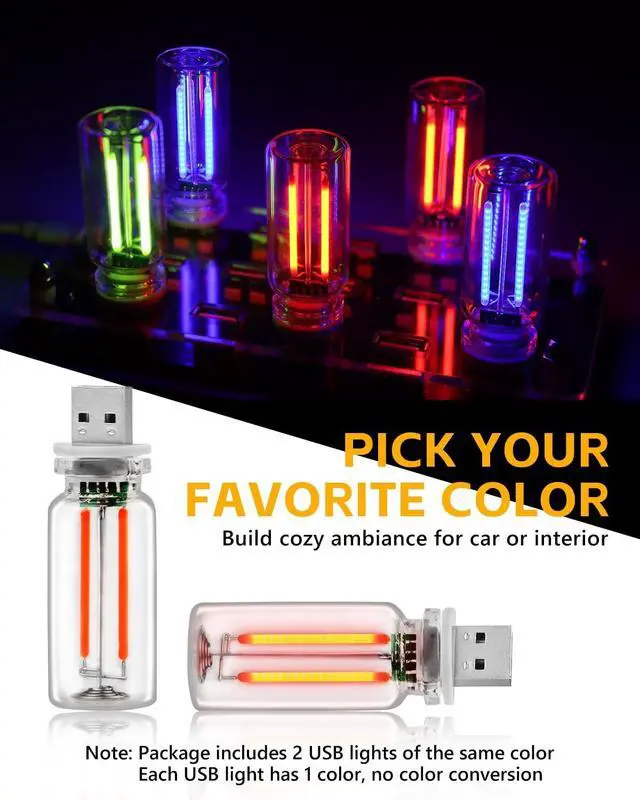 Alt view image 7 of 7 - 2 PCS Retro Car Night Lamps