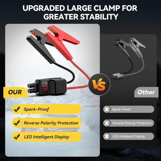 Alt view image 6 of 7 - Jump Starter Power Pack with Air Compressor
