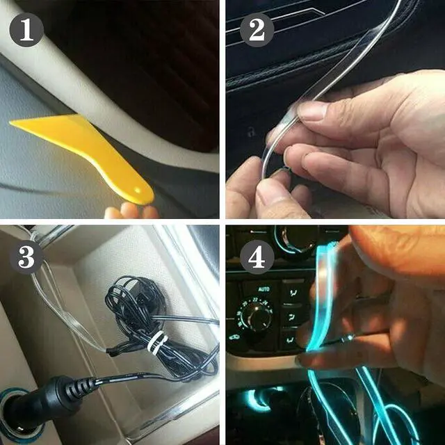 Alt view image 7 of 7 - Car LED Interior Strip Light