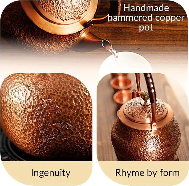 Alt view image 3 of 6 - Copper Tea Kettle Stovetop Teapot Thick